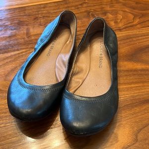 Lucky Brand black flats, size 8